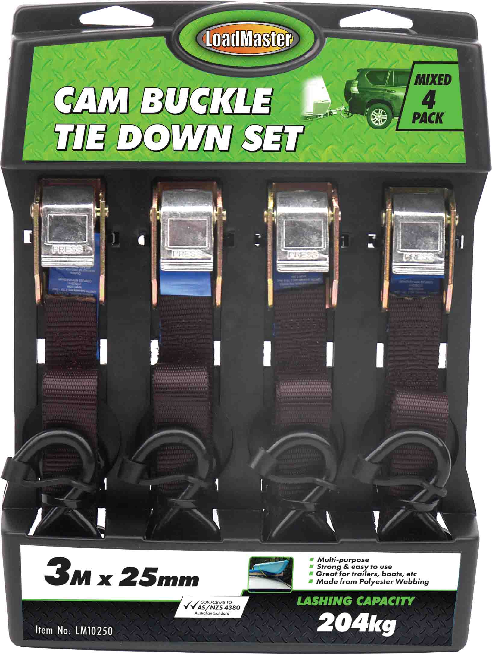 Cambuckle Tie-Down Straps (Set)