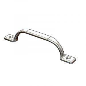 GRAB HANDLES - ZINC DIE-CAST CHROME PLATED ONE FIXING HOLE EACH SIDE 152MM X 32MM X 35MM